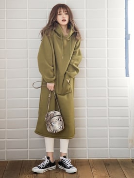 「GRL（グレイル）のアイテム（レッグウェア）」を使った、GRLグレイル_OFFICIALさん（レディース・158cm）の冬コーディネート