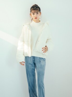 「GRL（グレイル）のアイテム（ダウンジャケット/コート）」を使った、GRLグレイル_OFFICIALさん（レディース・163cm）の冬コーディネート