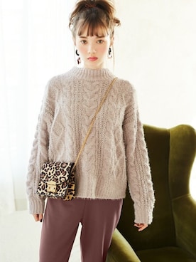 「GRL（グレイル）のアイテム（ピアス（両耳用））」を使った、GRLグレイル_OFFICIALさん（レディース・161cm）の冬コーディネート