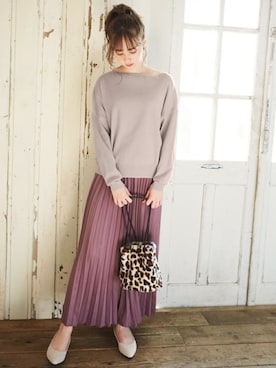 「GRL（グレイル）のアイテム（ピアス（両耳用））」を使った、GRLグレイル_OFFICIALさん（レディース・161cm）の冬コーディネート