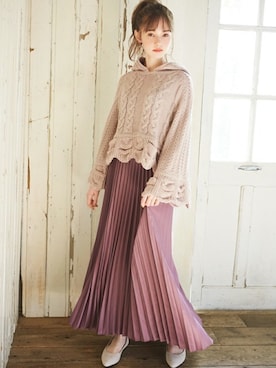 「GRL（グレイル）のアイテム（ピアス（両耳用））」を使った、GRLグレイル_OFFICIALさん（レディース・161cm）の冬コーディネート