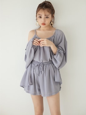 「GRL（グレイル）のアイテム（セットアップ）」を使った、GRLグレイル_OFFICIALさん（レディース・158cm）の春コーディネート