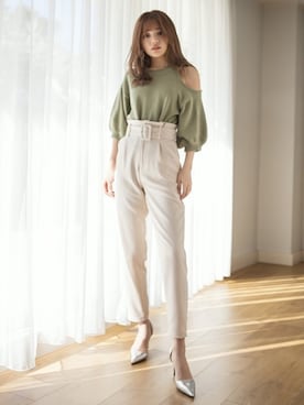 「GRL（グレイル）のアイテム（ピアス（両耳用））」を使った、GRLグレイル_OFFICIALさん（レディース・158cm）の春コーディネート