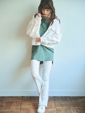 「GRL（グレイル）のアイテム（その他アウター）」を使った、GRLグレイル_OFFICIALさん（レディース・163cm）の春コーディネート