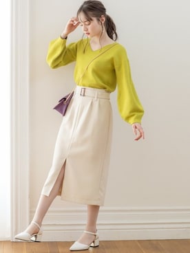 「ナロースカート」｜GRLグレイル_OFFICIALさん（レディース・161cm）の春コーディネート