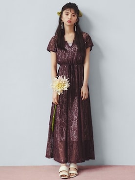 Grl グレイル の リボンベルト付きレースワンピース ワンピース Wear Grl グレイル の リボンベルト付きレースワンピース ワンピース Wear