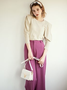 「アイテム（バッグ、ホワイト系）」を使った、GRLグレイル_OFFICIALさん（レディース・168cm）の春コーディネート