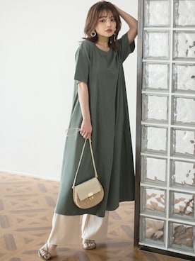 「GRL（グレイル）のアイテム（ピアス（両耳用））」を使った、GRLグレイル_OFFICIALさん（レディース・158cm）の春コーディネート