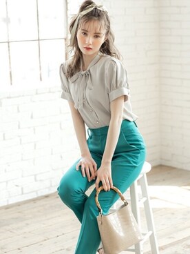 「ハンドルバッグ」｜GRLグレイル_OFFICIALさん（レディース・161cm）の春コーディネート