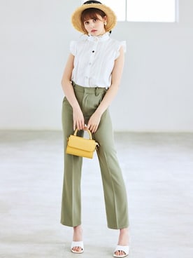 「GRL（グレイル）のアイテム（帽子）」を使った、GRLグレイル_OFFICIALさん（レディース・160cm）の春コーディネート