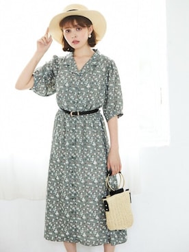 「GRL（グレイル）のアイテム（ピアス（両耳用））」を使った、GRLグレイル_OFFICIALさん（レディース・160cm）の春コーディネート