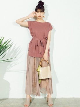 「GRL（グレイル）のアイテム（アクセサリー）」を使った、GRLグレイル_OFFICIALさん（レディース・160cm）の夏コーディネート