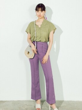 「スカラップ」｜「アイテム（アクセサリー）」を使った、GRLグレイル_OFFICIALさん（レディース・160cm）の夏コーディネート