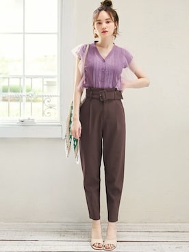 「GRL（グレイル）のアイテム（アクセサリー）」を使った、GRLグレイル_OFFICIALさん（レディース・161cm）の夏コーディネート