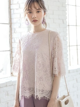 「GRL（グレイル）のアイテム（Tシャツ/カットソー）」を使った、GRLグレイル_OFFICIALさん（レディース・161cm）の夏コーディネート