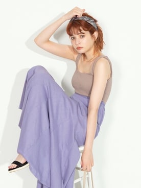 「GRL（グレイル）のアイテム（キャミソール）」を使った、GRLグレイル_OFFICIALさん（レディース・168cm）の夏コーディネート