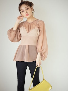 「アイテム（ハンドバッグ、グリーン系）」を使った、GRLグレイル_OFFICIALさん（レディース・158cm）の夏コーディネート