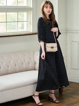 Grl グレイル の バックリボンドット柄ワンピース ワンピース Wear