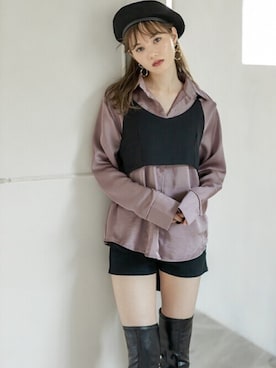 「グレイル」｜「アイテム（ブーツ）」を使った、GRLグレイル_OFFICIALさん（レディース・161cm）の秋コーディネート