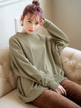 「GRL（グレイル）のアイテム（スウェット）」を使った、GRLグレイル_OFFICIALさん（レディース・161cm）の秋コーディネート