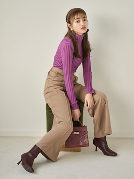 「グレイル」｜「アイテム（ブーツ）」を使った、GRLグレイル_OFFICIALさん（レディース・157cm）の秋コーディネート