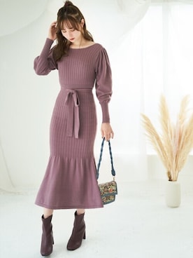 「GRL（グレイル）のアイテム（アクセサリー）」を使った、GRLグレイル_OFFICIALさん（レディース・161cm）の冬コーディネート