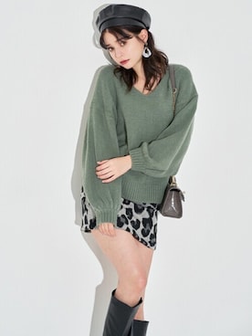 「GRL（グレイル）のアイテム（ハンチング/ベレー帽）」を使った、GRLグレイル_OFFICIALさん（レディース・168cm）の冬コーディネート