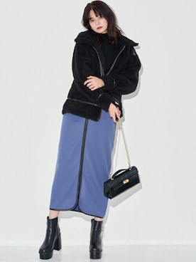 「GRL（グレイル）のアイテム（その他アウター）」を使った、GRLグレイル_OFFICIALさん（レディース・168cm）の冬コーディネート