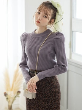 「GRL（グレイル）のアイテム（ピアス（両耳用））」を使った、GRLグレイル_OFFICIALさん（レディース・161cm）の冬コーディネート