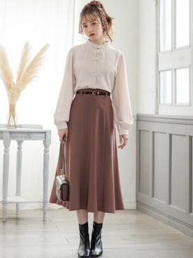 「グレイル」｜「アイテム（ブーツ）」を使った、GRLグレイル_OFFICIALさん（レディース・161cm）の冬コーディネート