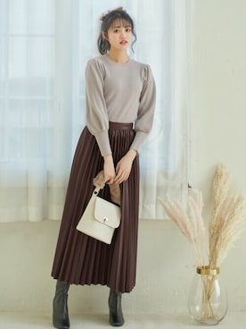 「グレイル」｜「アイテム（ブーツ）」を使った、GRLグレイル_OFFICIALさん（レディース・157cm）の冬コーディネート