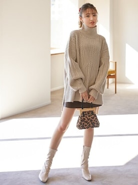 「アイテム（イヤリング）」を使った、GRLグレイル_OFFICIALさん（レディース・157cm）の冬コーディネート