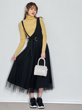 「アイテム（バッグ、ホワイト系）」を使った、GRLグレイル_OFFICIALさん（レディース・157cm）の冬コーディネート