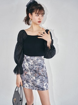 「GRL（グレイル）のアイテム（ヘアアクセサリー）」を使った、GRLグレイル_OFFICIALさん（レディース・163cm）の春コーディネート