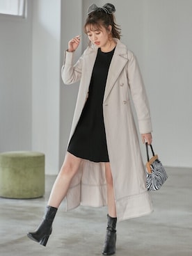 「GRL（グレイル）のアイテム（ジャケット/アウター）」を使った、GRLグレイル_OFFICIALさん（レディース・157cm）の春コーディネート
