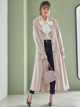 「GRL（グレイル）のアイテム（ジャケット/アウター）」を使った、GRLグレイル_OFFICIALさん（レディース・157cm）の春コーディネート