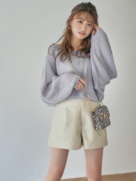 「GRL（グレイル）のアイテム（アクセサリー）」を使った、GRLグレイル_OFFICIALさん（レディース・157cm）の春コーディネート