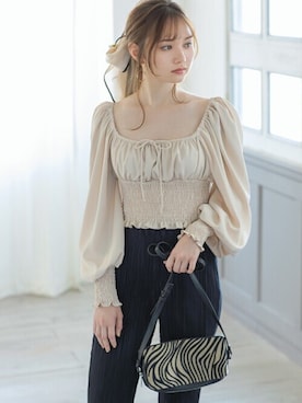 「プリーツ」｜GRLグレイル_OFFICIALさん（レディース・161cm）の春コーディネート