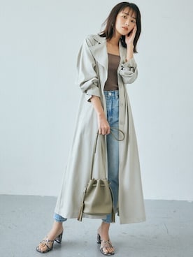 「GRL（グレイル）のアイテム（ジャケット/アウター）」を使った、GRLグレイル_OFFICIALさん（レディース・160cm）の春コーディネート