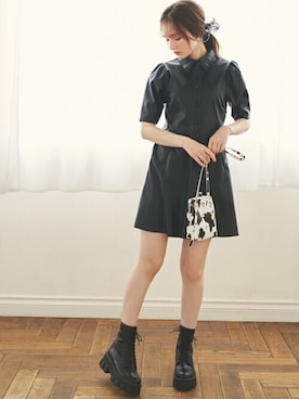 「カウ柄」｜GRLグレイル_OFFICIALさん（レディース・161cm）の春コーディネート
