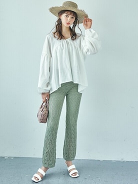 「GRL（グレイル）のアイテム（ピアス（両耳用））」を使った、GRLグレイル_OFFICIALさん（レディース・163cm）の春コーディネート