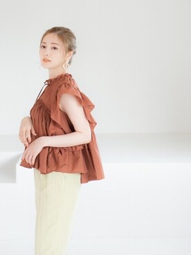 「GRL（グレイル）のアイテム（ピアス（両耳用））」を使った、GRLグレイル_OFFICIALさん（レディース・162cm）の春コーディネート