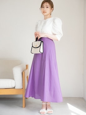 ドレスシャツ風ブラウスを使った人気ファッションコーディネート Wear