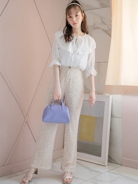 「GRL（グレイル）のアイテム（ピアス（両耳用））」を使った、GRLグレイル_OFFICIALさん（レディース・161cm）の夏コーディネート