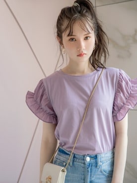 「GRL（グレイル）のアイテム（デニムパンツ）」を使った、GRLグレイル_OFFICIALさん（レディース・161cm）の夏コーディネート