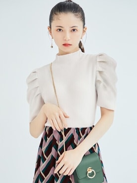 「GRL（グレイル）のアイテム（Tシャツ/カットソー）」を使った、GRLグレイル_OFFICIALさん（レディース・158cm）の夏コーディネート