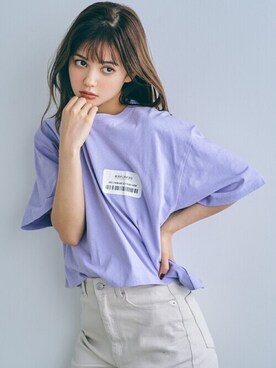 「GRL（グレイル）のアイテム（Tシャツ/カットソー）」を使った、GRLグレイル_OFFICIALさん（レディース・163cm）の夏コーディネート