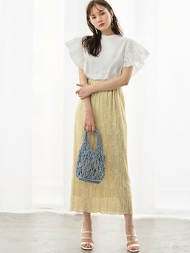 「GRL（グレイル）のアイテム（ピアス（両耳用））」を使った、GRLグレイル_OFFICIALさん（レディース・161cm）の夏コーディネート