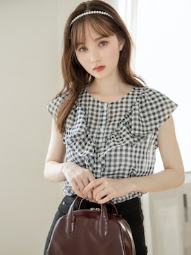 「GRL（グレイル）のアイテム（ヘアアクセサリー）」を使った、GRLグレイル_OFFICIALさん（レディース・161cm）の夏コーディネート