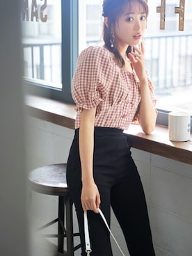 「GRL（グレイル）のアイテム（ピアス（両耳用））」を使った、GRLグレイル_OFFICIALさん（レディース・157cm）の夏コーディネート